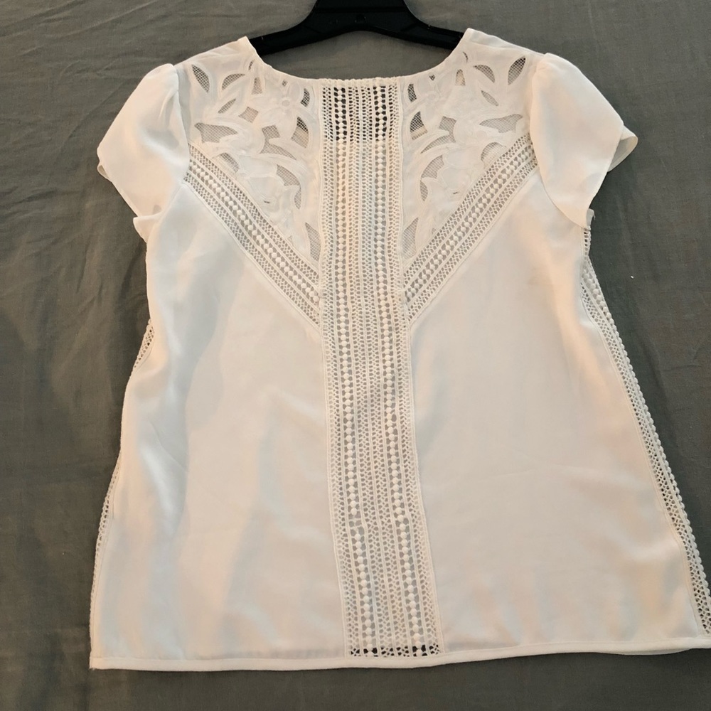 White work top with lace